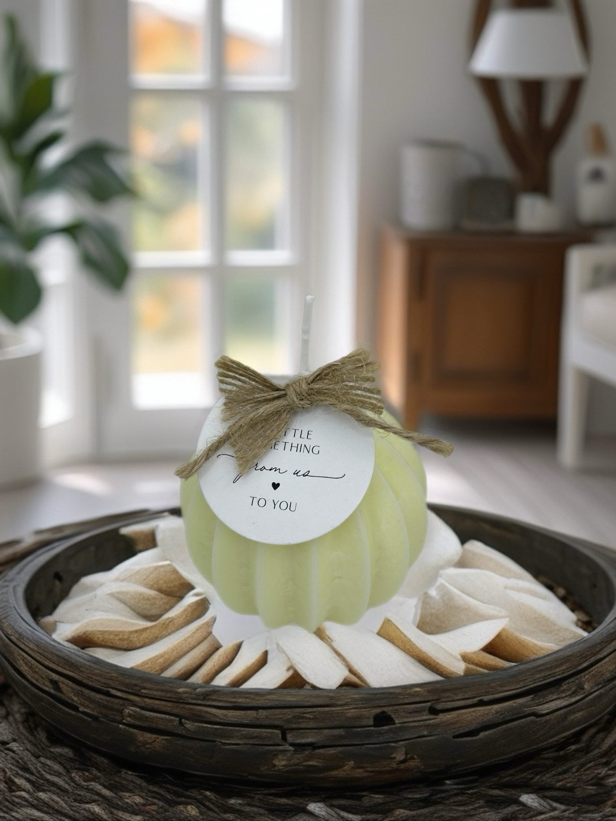 Decorative Ribbed Ball Candle