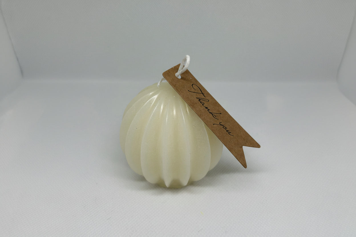 Decorative Ribbed Ball Candle